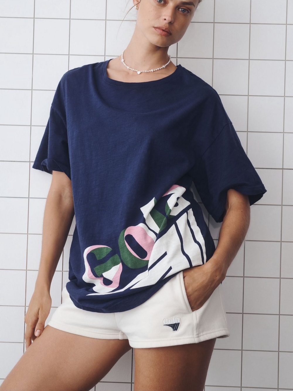 Gola x Anthropologie Oversized Boyfriend Tee - Size S - NWOT
